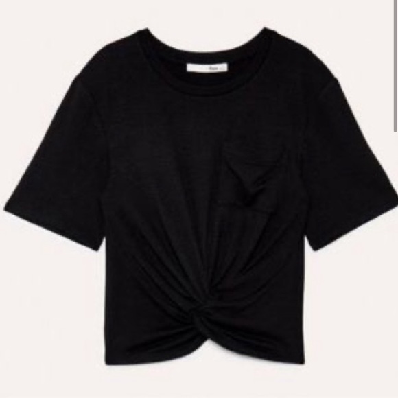 Wilfred Free Black Front Twist Subah Shirt - Picture 3 of 9